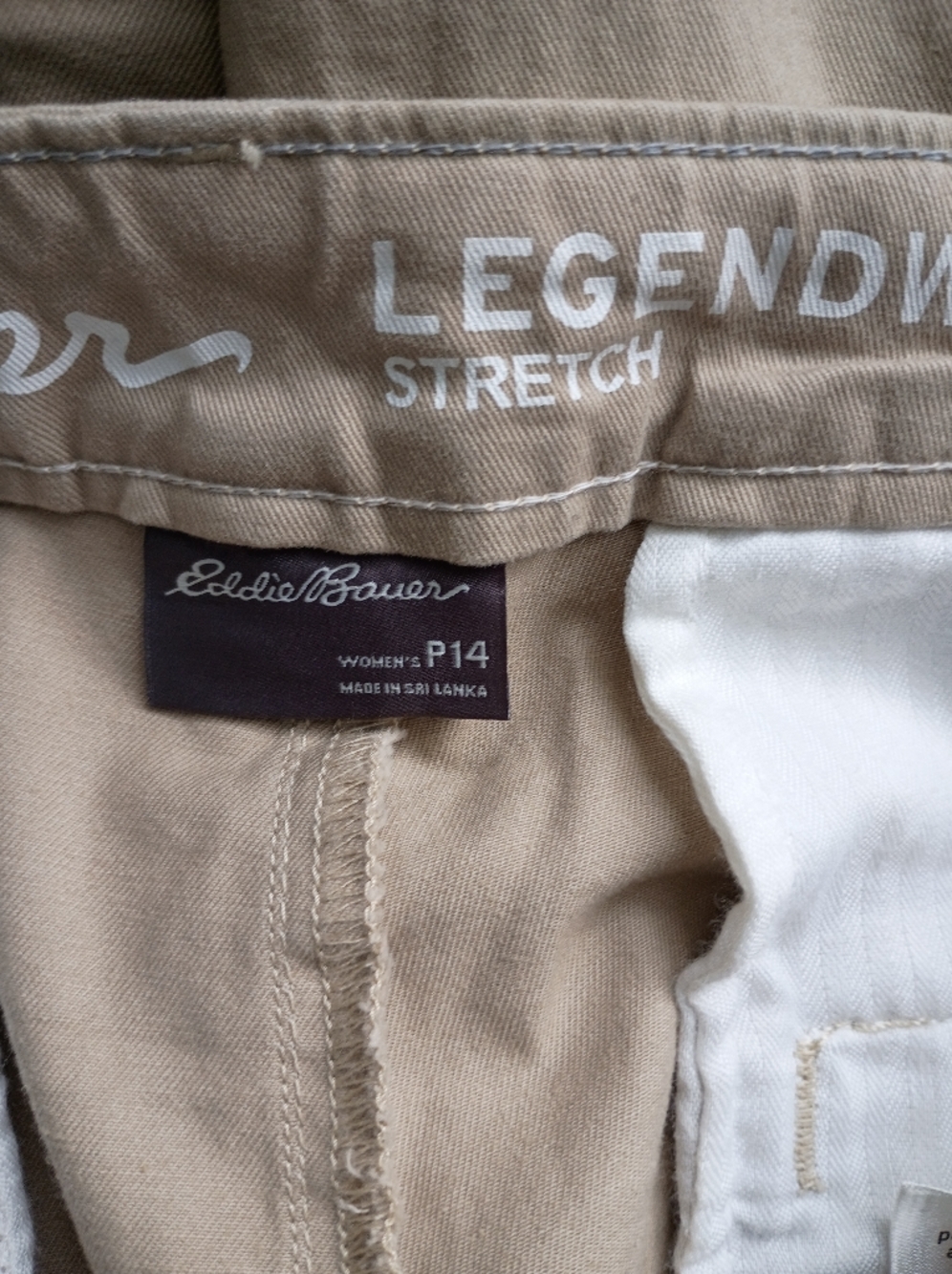 Eddie Bauer Women's Legend Wash Boyfriend  Khaki Pants - Picture 6 of 8